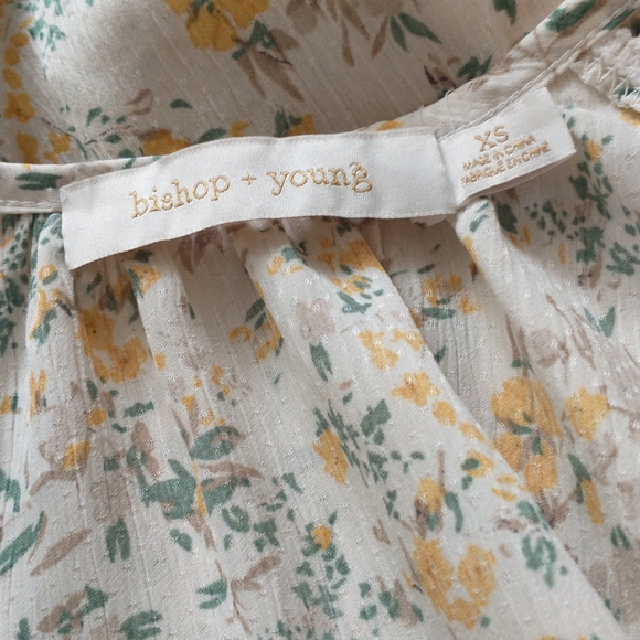 Bishop + Young Anthropologie floral bohemian boho blouse top XS - Picture 10 of 12